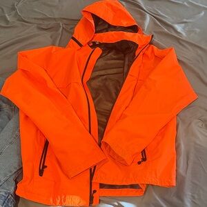 Panera Orange Hooded Rain Jacket
